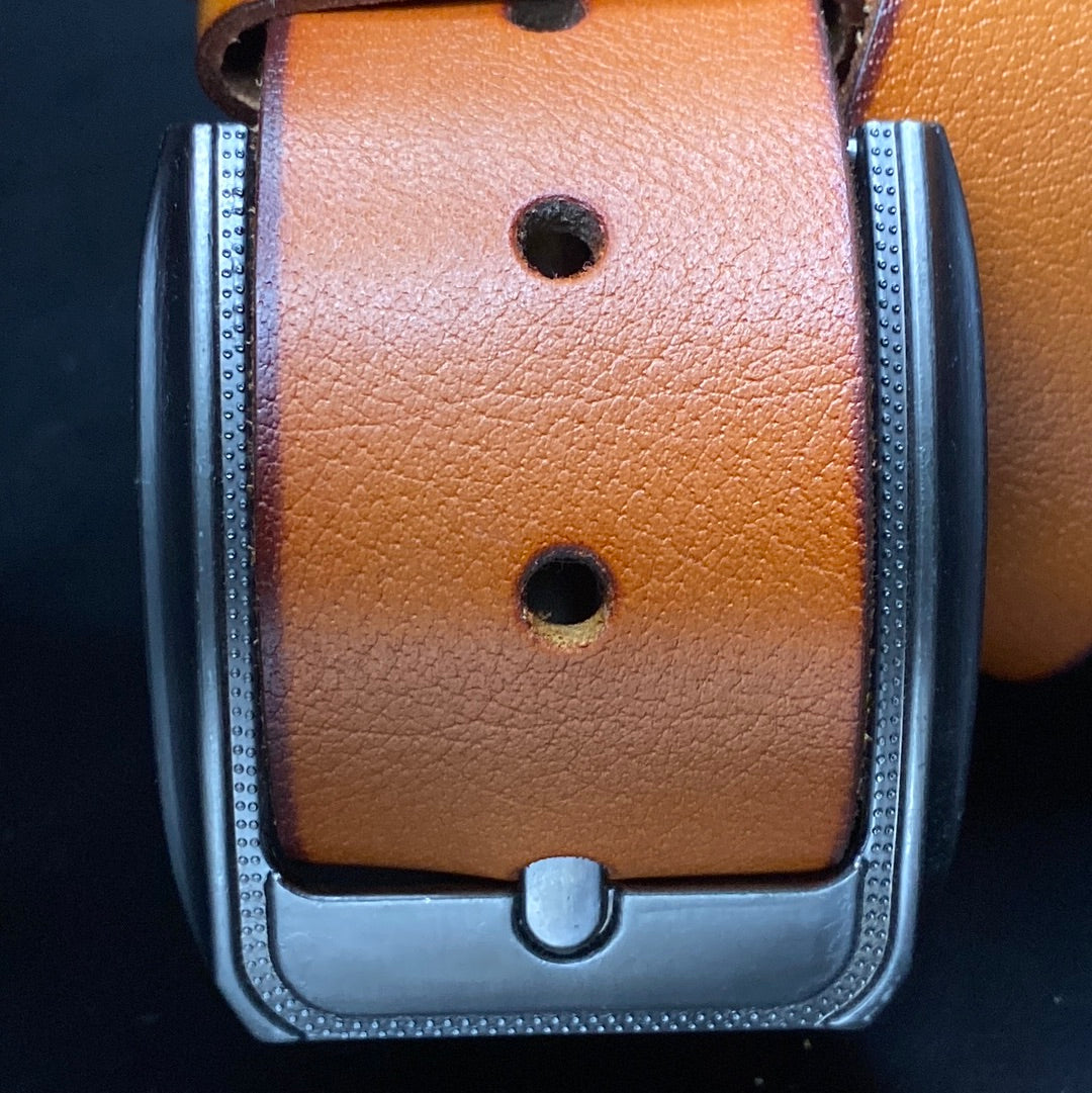Tan leather belt 4.5cm